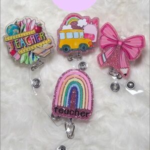 School teacher badge reels